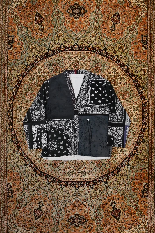 BANDANA PATCHWORK CONCHO JACKET (D BLACK)