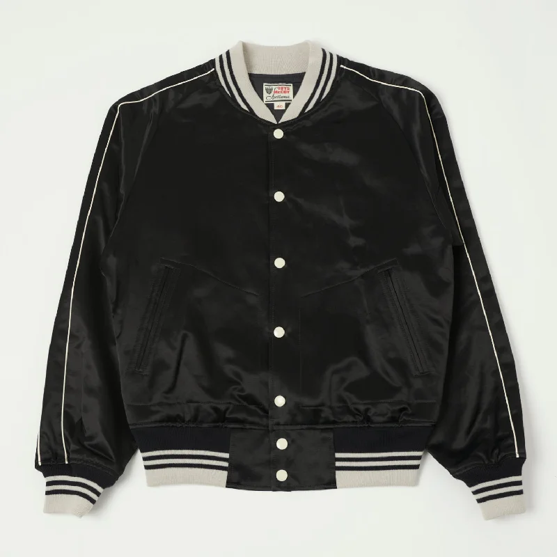 TOYS McCOY Cotton/Rayon Sateen Tour Jacket - Black